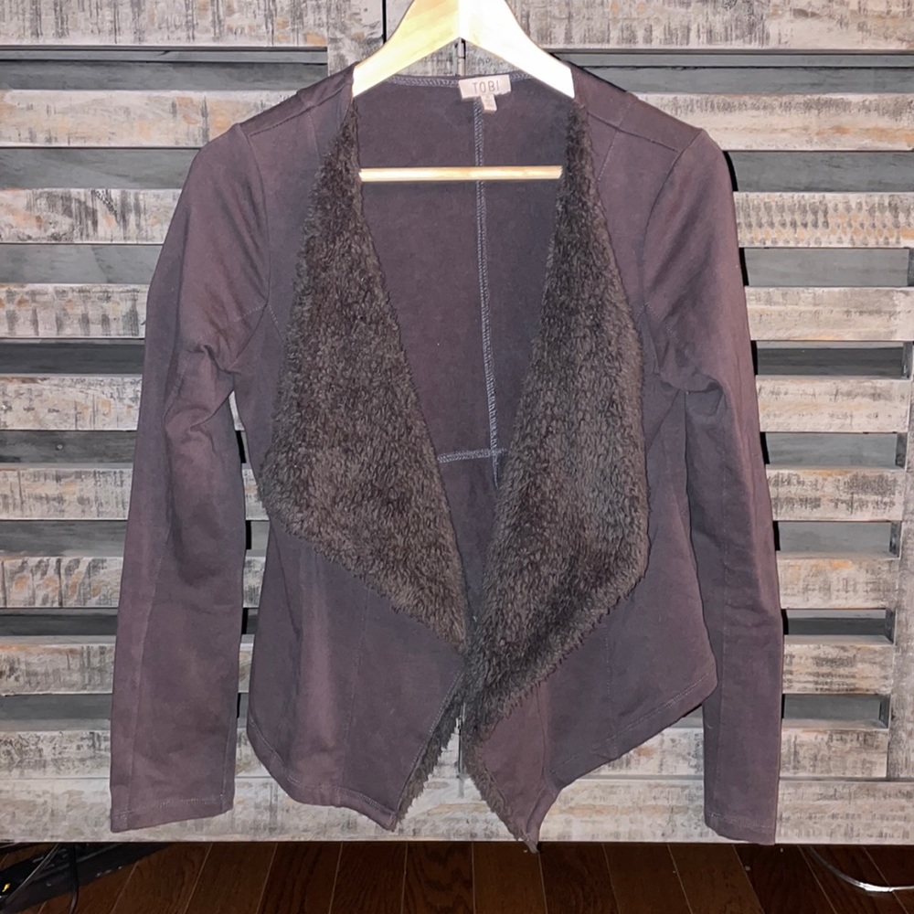 Tobi Fur sweater blazer